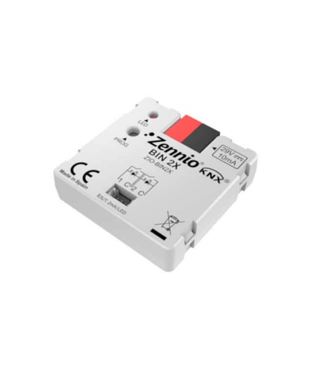 KNX Binærinngang 2xpot.fri/LED (pille) BIN 2X