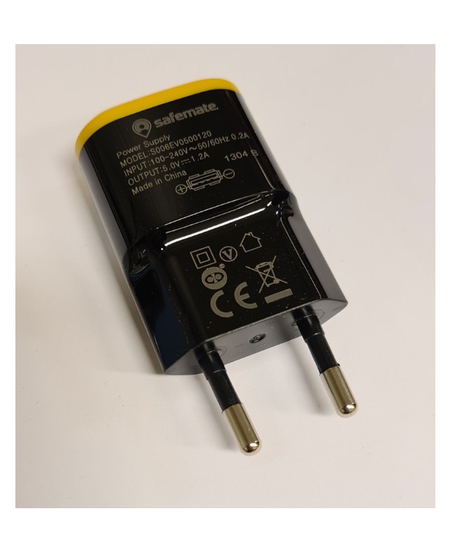 Safemate power adapter 1.2A USB