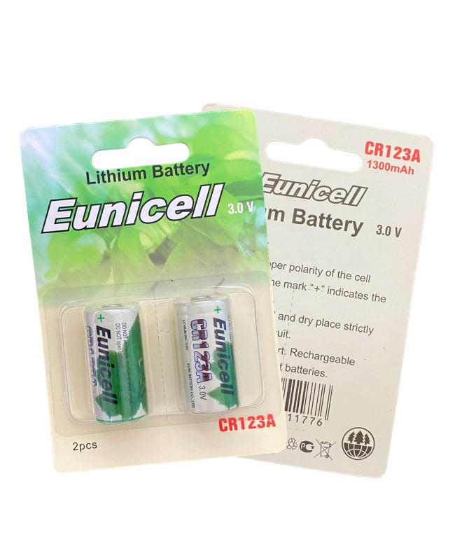 CR123A - 3V lithium batteri - 2 pakk